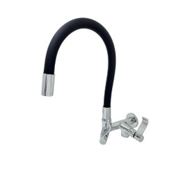 Torneira Cozinha Flexivel Parede com Saida para Maquina de Lavar Louça e Roupa Preto Samer - 5