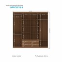 Ver imagem 5 de Guarda-Roupa Casal 8 Portas 4 Gavetas Nápoles Marrom/Jatoba