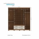 Ver imagem 5 de Guarda-Roupa Casal 8 Portas 4 Gavetas Nápoles com Pés Bege/Jatobá/Areia