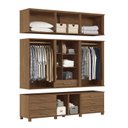 Ver imagem 2 de Guarda-Roupa Londres Capelinha 13 Portas e 07 Gavetas Marrom/Jatoba