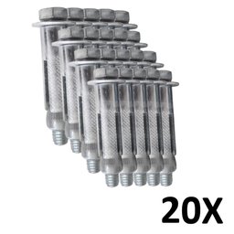 Kit 20 Parafuso Chumbador Parabolt CBA 5/16X2.1/4'' - 1