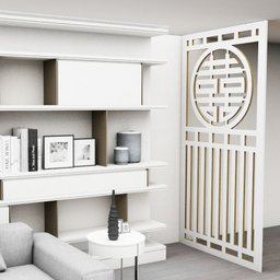 Painel Vazado Divisória Mdf Pequim Branco Decore Painéis e Divisórias 0,60x2,60m - 1