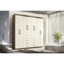 Ver imagem 1 de Guarda-Roupa Casal 8 Portas 6 Gavetas Liverpool Bege/Jatobá/Areia