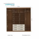 Ver imagem 5 de Guarda-Roupa Casal 8 Portas 6 Gavetas Liverpool com Espelhos Bege/Jatobá/Areia