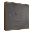 Ver imagem 4 de Guarda-roupa Casal 8 Portas 6 Gavetas Liverpool