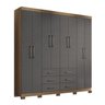 Guarda-roupa Casal 8 Portas 6 Gavetas Liverpool com Pés - 4
