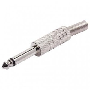 Plug P10 Mono Metal C/ Mola Pct com 10pçs