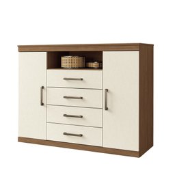 Cômoda para Quarto 2 Portas 4 Gavetas 1 Nicho Master - 3