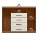 Ver imagem 7 de Cômoda para Quarto 2 Portas 4 Gavetas 1 Nicho Master