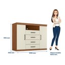 Ver imagem 4 de Cômoda para Quarto 2 Portas 4 Gavetas 1 Nicho Master