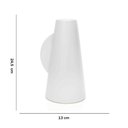 Ver imagem 5 de Vaso Decorativo em Cerâmica Branco 24,5x13x13 cm - D’Rossi