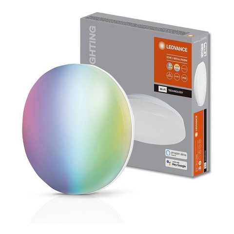 Luminária Plafon Led Smart Wifi 22w Rgbw Sobrepor Redonda - RGBW - 100-240V (Bivolt)