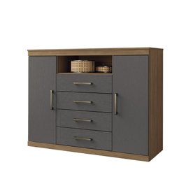 Cômoda para Quarto 2 Portas 4 Gavetas 1 Nicho Master - 5