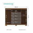 Ver imagem 4 de Cômoda para Quarto 2 Portas 4 Gavetas 1 Nicho Master com Pés