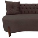 Ver imagem 5 de Sofá 3 Lugares Orgânico Curvo Tókio 180cm Couro Marrom