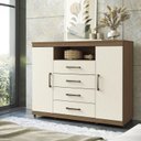 Ver imagem 2 de Cômoda para Quarto 2 Portas 4 Gavetas 1 Nicho Master com Rodízios