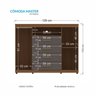 Cômoda para Quarto 2 Portas 4 Gavetas 1 Nicho Master com Rodízios - 4
