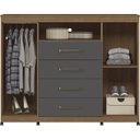 Ver imagem 5 de Cômoda para Quarto 2 Portas 4 Gavetas 1 Nicho Master com Rodízios