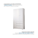 Ver imagem 4 de Guarda-Roupa Infantil 100% MDF 3 Portas e 3 Gavetas Duda