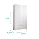 Ver imagem 3 de Guarda-Roupa Infantil 100% MDF 3 Portas e 3 Gavetas Duda