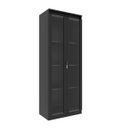 Ver imagem 1 de Cristaleira com 60cm 2 Portas de Vidro e 3 Prateleiras Preto CR6004