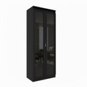 Ver imagem 4 de Cristaleira com 60cm 2 Portas de Vidro e 3 Prateleiras Preto CR6004