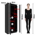 Ver imagem 7 de Cristaleira com 60cm 2 Portas de Vidro e 3 Prateleiras Preto CR6004
