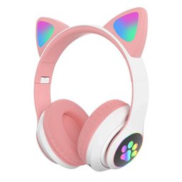Fone de Ouvido Gatinho Bluetooth Led Orelha Gato - 1
