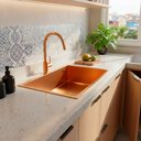 Ver imagem 3 de Kit Cuba Gourmet Cozinha 50x40 Inox 304 Rose com Torneira Parede Retrátil Brinovar