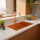 Ver imagem 2 de Kit Cuba Gourmet Cozinha 50x40 Inox 304 Rose com Torneira Parede Retrátil Brinovar