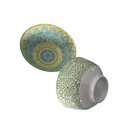 Ver imagem 2 de 6 Bowls Cumbucas Tigelas Estampados Grandes 500ml Mek Kit 6 Tigelas Cumbucas Bowls 600ml Caldos Sopa