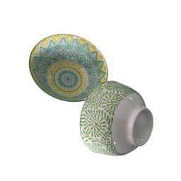 6 Bowls Cumbucas Tigelas Estampados Grandes 500ml Mek Kit 6 Tigelas Cumbucas Bowls 600ml Caldos Sopa - 2