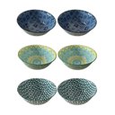 Ver imagem 1 de 6 Bowls Cumbucas Tigelas Estampados Grandes 500ml Mek Kit 6 Tigelas Cumbucas Bowls 600ml Caldos Sopa