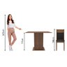 Conjunto Sala de Jantar Madesa Drica Mesa Tampo de Madeira com 2 Cadeiras Rustic/Preto/Sintético Pre - 8
