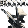 Carrinho de Bebe com Bebe Conforto Passear Baby Atena Cappuccino - 3