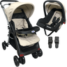 Carrinho de Bebe com Bebe Conforto Passear Baby Atena Cappuccino - 1