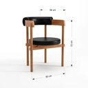 Ver imagem 4 de Cadeira para Sala de Jantar Cavalet Marrom/Champagne/Preto
