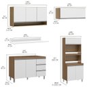 Ver imagem 3 de Cozinha Compacta para Kitnet com Torre Quente 280x202 Cm 5 Peças Mdp Branco Menu