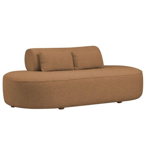 Sofá Orgânico Horizonte 3 Lugares 210cm Bouclé Terracota - Nexta Casa