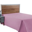 Ver imagem 1 de Lençol Cama Casal 100% Algodão sem Elástico Percal 300 Fios Hotel Pousada:rosa Bebe