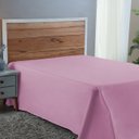 Ver imagem 2 de Lençol Cama Casal 100% Algodão sem Elástico Percal 300 Fios Hotel Pousada:rosa Bebe