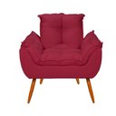 Ver imagem 4 de Poltrona Cadeira Decorativa Luxo Sala de Estar - Balaqui Cor:marsala
