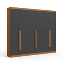 Ver imagem 2 de Guarda Roupa Casal 6 Portas 3 Gavetas Bigger Prime 270x230cm Canela e Grafite