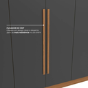 Ver imagem 6 de Guarda Roupa Casal 6 Portas 3 Gavetas Bigger Prime 270x230cm Canela e Grafite