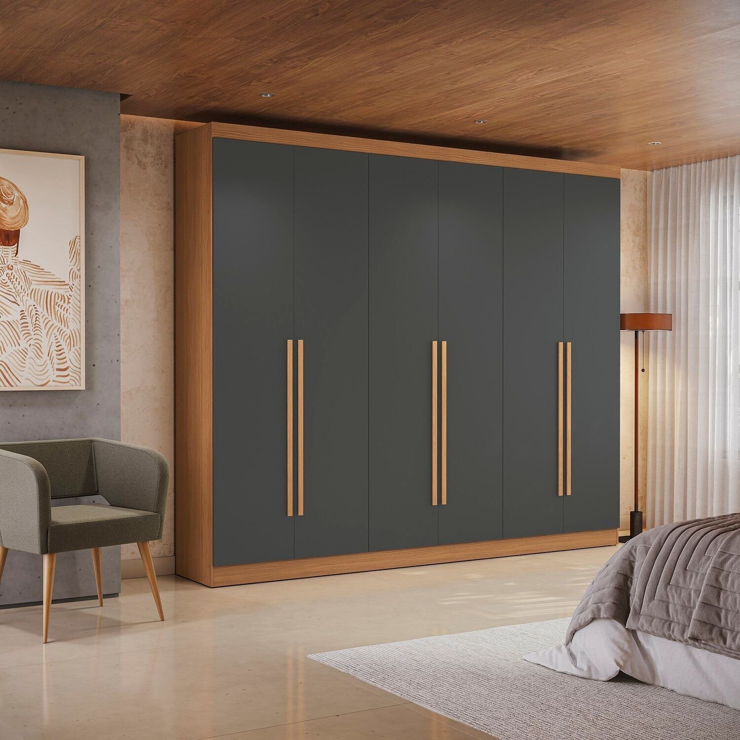 Guarda-roupa Casal 6 Portas e 3 Gavetas Bigger Prime | MadeiraMadeira
