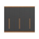 Ver mais imagens de Guarda Roupa Casal 6 Portas 3 Gavetas Bigger Prime 270x230cm Canela e Grafite
