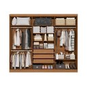 Ver imagem 7 de Guarda Roupa Casal 6 Portas 3 Gavetas Bigger Prime 270x230cm Canela e Grafite