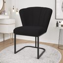 Ver imagem 1 de Cadeira Jantar Flor Mesa Cozinha Reforçada Base Metal Preta Cor:preto