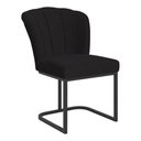 Ver imagem 3 de Cadeira Jantar Flor Mesa Cozinha Reforçada Base Metal Preta Cor:preto