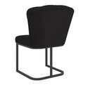 Ver imagem 5 de Cadeira Jantar Flor Mesa Cozinha Reforçada Base Metal Preta Cor:preto